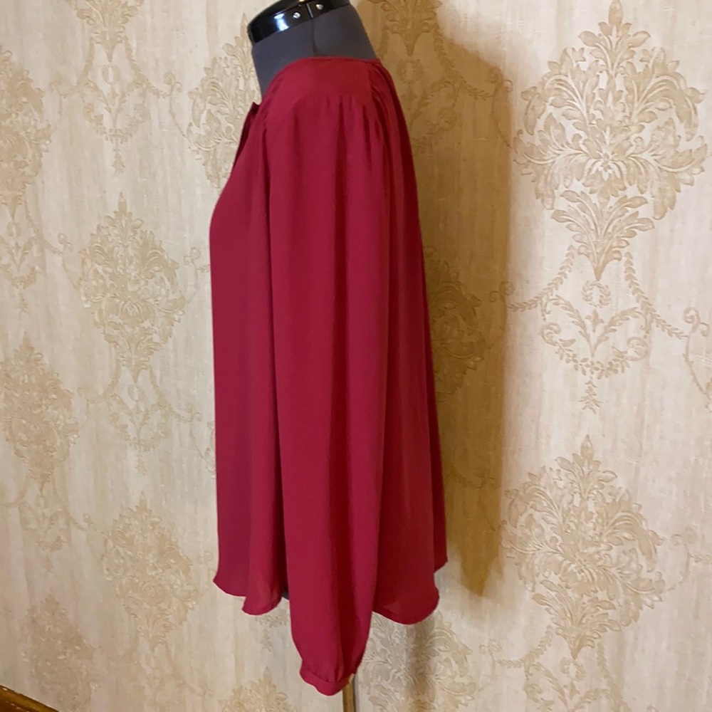 Ann Taylor LOFT Raspberry Blouse - Picture 3 of 7